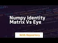 numpy identity matrix vs eye