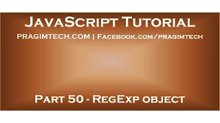 JavaScript RegExp object