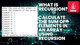 What is recursion Calculate the sum of numbers in an array using recursion Java example