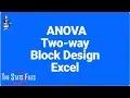9 4 6 ANOVA Randomized Block Design Excel Data Analysis ANOVA-Two Factor Without Replication tool