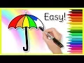 How to Draw an UMBRELLA Toddler Learning