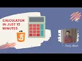 java script calculator only in 15 minutes Techy Adesh Tutorial