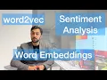 Word Embeddings word2vec Sentiment Analysis up to BERT