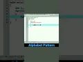 C program to print alphabet pattern using for loop