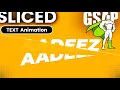 Sliced Text Animation HTML CSS JS GSAP 3