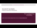 Random Numbers in Simulation Modeling