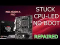 CPU-LED NO BOOT MSI A520M-PRO REPAIR MOTHERBOARD FIX