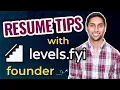 Resume tips from levels fyi founder Ex Linkedin Amazon Engineer Part 1