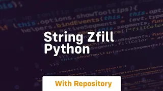 string zfill python