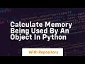 Calculate memory being used by an object in python