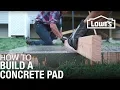 How To Build a Concrete Pad