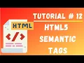 Tutorial HTML5 Semantic Tags Web Designing Tutorials for Beginners web Development
