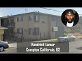 Kendrick Lamars Childhood Home at Compton California US MAP MARKER