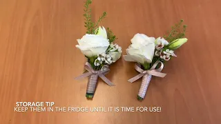 How to Make a Wedding Boutonniere Step-by-step DIY boutonniere tutorial