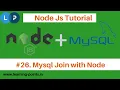 Joining Concept - LEFT JOIN RIGHT JOIN Node with MySQL Node Js Tutorial Learning Points