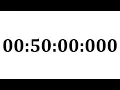 WHITE CLOCK 50 minutes 3000 seconds 3000000 miliseconds 60fps no