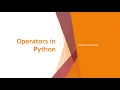 Operators in Python Python Programming Lesson 4 Undergrad Academy