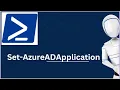Set-AzureADApplication Set-AzureADApplication PowerShell Command Azure PowerShell Commands