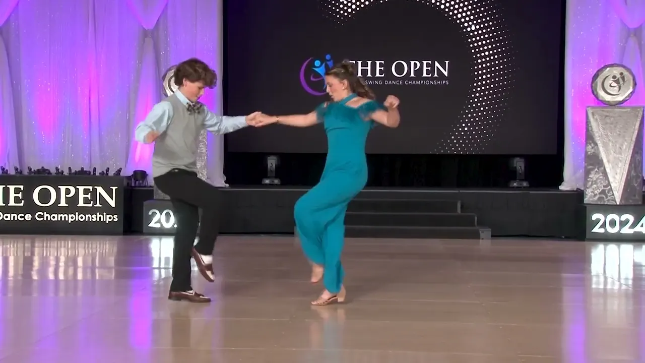 Jackson McLaughlin and Saddie Honeycutt - 3rd place Shag Strictly Swing Junior - The Open 2024