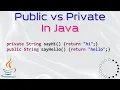 Public vs Private Methods in Java