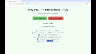 JavaScript 26 Why null undefined Is TRUE
