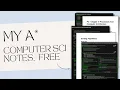 A Level Computer Science Notes CS - 9618 9608