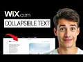 How To Use Collapsible Text In Wix Studio Easiest Way 2026 Guide
