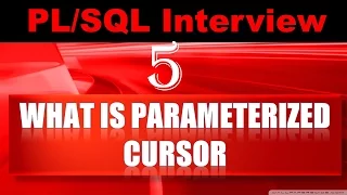 What is Parameterized Cursor in Oracle