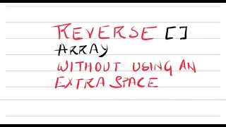 Reverse an Array in Java DSA Interview Question