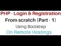 PHP login and Registration page using bootstrap 3 3 7 - part 1