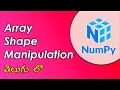 Array Manipulation in NumPy NumPy Tutorials Python for Data Science Telugu