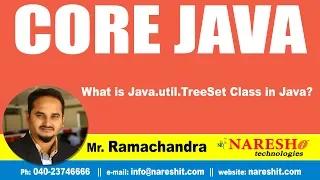 Core Java Tutorial What is Java util TreeSet Class in Java By Mr Ramachandra