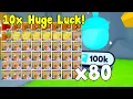 How Many Huge Pet Can I Hatch With 10x Huge Luck - Pet Simulator X Roblox