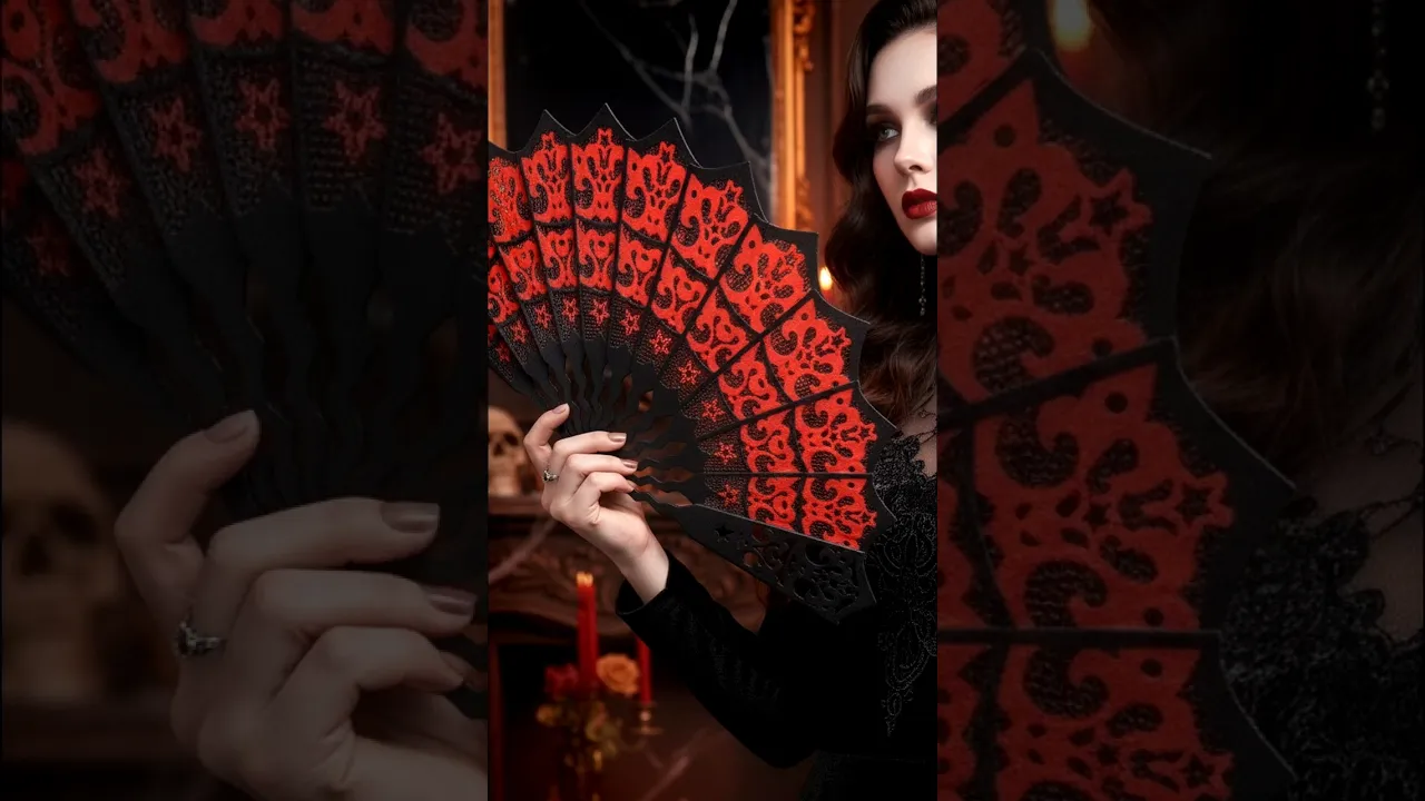 Halloween Spider Web Hand Fan video thumbnail