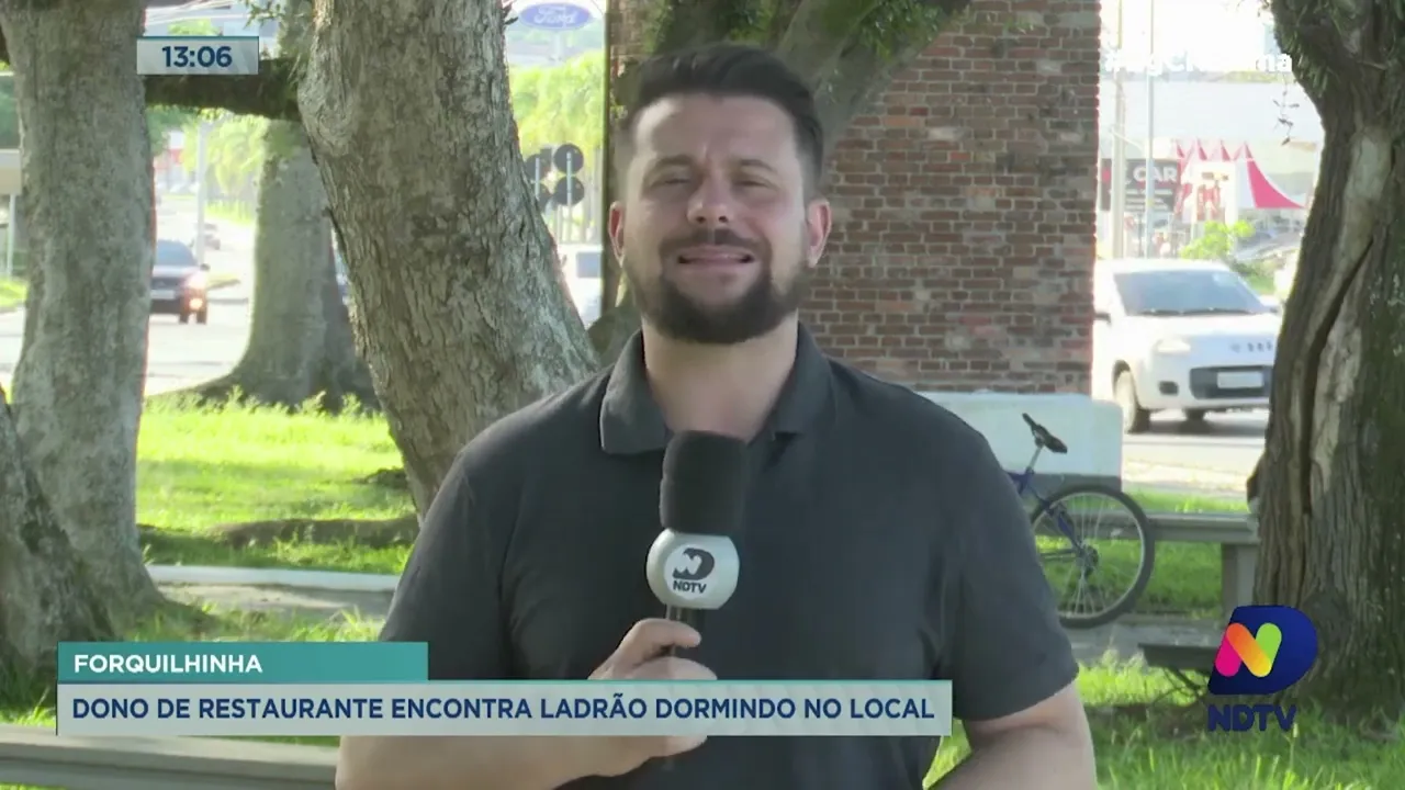 Dono de restaurante encontra ladrão dormindo no banheiro do estabelecimento