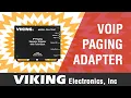 Viking PSA-IP IP Paging Speaker Adapter - Video 2 of 1