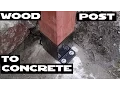 How to attach wood posts railing to concrete with Simpson Strong Tie E-Z Base