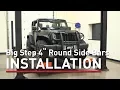 ARIES Side Step Install Big Step 4 inch Round Side Bars on 2016 Rubicon Jeep Wrangler - AL231008