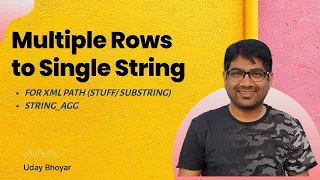 Multiple Rows to Single String STRING - AGG FOR AML PATH SQL Server SQL Tutorial