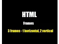 Frames how to create three HTML frames topbar sidebar and content - Tutorial 1
