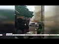 ഓടിക്കൊണ്ടിരുന്ന കാറിന് തീപിടിച്ചു; ഒഴിവായത് വൻ ദുരന്തം| Car| Fire| Shornur