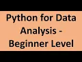 Python for Data Analysis - Beginner Level