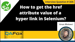 How to get the href attribute value of a hyper link Selenium Interview Question