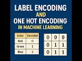 Label Encoding and One Hot Encoding in Machine Learning