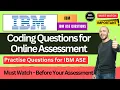 IBM Coding Assessment Practise Questions Answers IBM ASE Placement Exam 2025 IBM Hiring Test