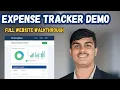 Expense Tracker Website By using html css js and for backend flask