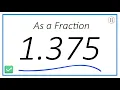 1 375 as a Fraction simplified form