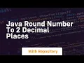 java round number to 2 decimal places