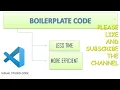 Boilerplate code for JAVA C C Make programming easy with Boilerplate code