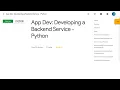 App Dev Developing a Backend Service - Python
